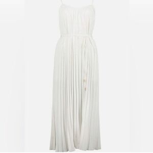 bishop + young White Pleated Maxi Dress